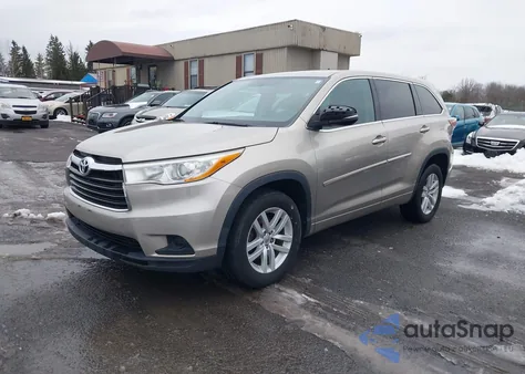 2014 Toyota Highlander Le from USA, damaged, VIN 5TDZARFH9ES005269